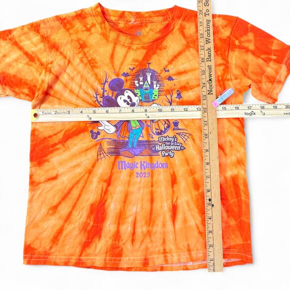 2023 Disney Parks Mickeys Not So Scary Halloween Party Shirt Glow TieDye Youth M - Picture 5 of 7